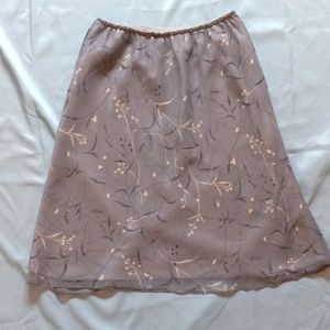 Muted blue floral knee-length skirt by Worthington